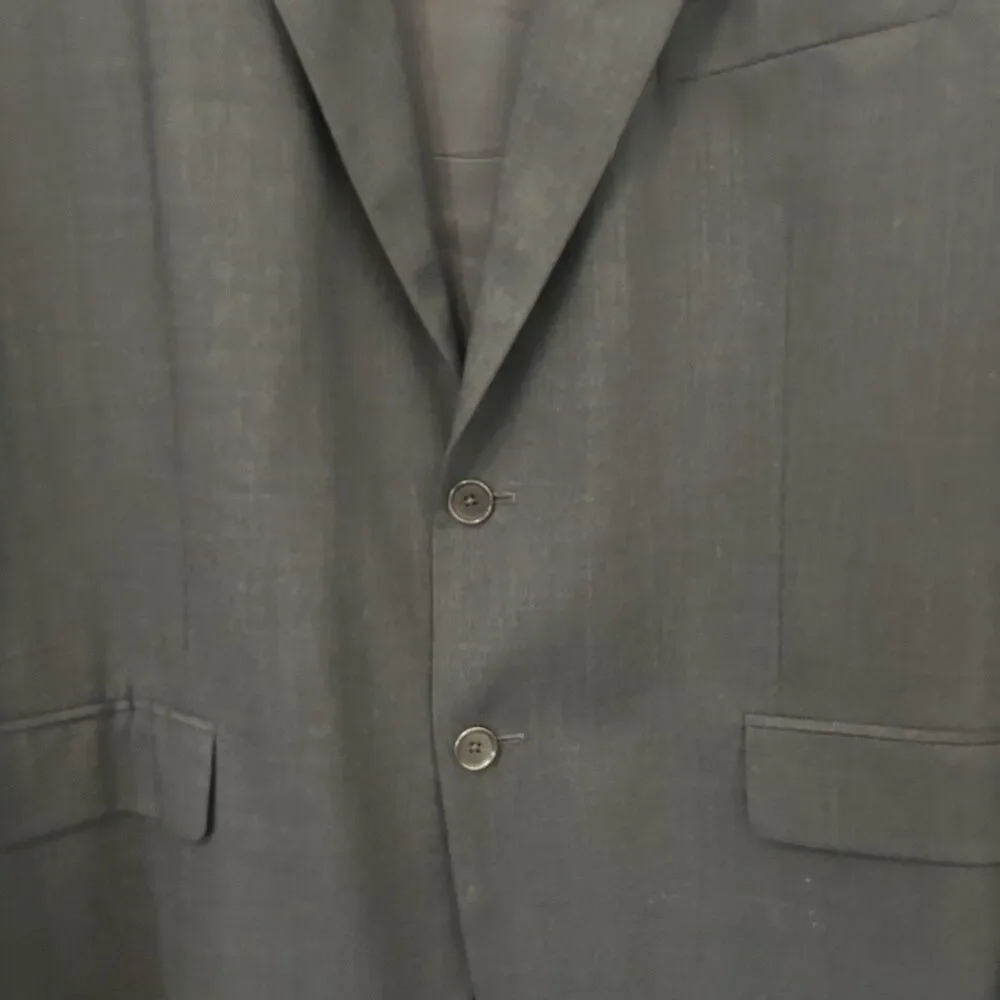 Pronto Uomo 46R Gray 100% Wool Mens Blazer Suit Jacket Sport Coat Italy Classic